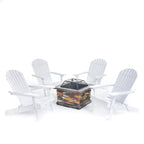 Marrion 5-piece Adirondack Chair Set with Fire Pit by Christopher Knight Home