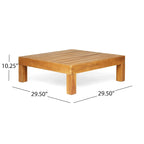 Oana Outdoor 7-seater Acacia Wood Sectional Sofa Set by Christopher Knight Home