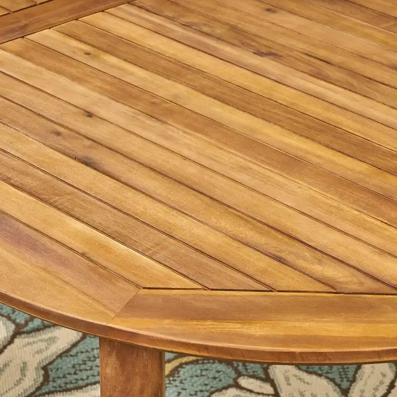 Pines Outdoor 7 Piece Acacia Wood Dining Set by Christopher Knight Home