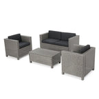 Puerta Outdoor 4-piece Patio Chat Set by Christopher Knight Home