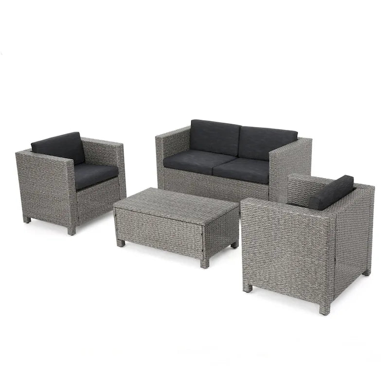 Puerta Outdoor 4-piece Patio Chat Set by Christopher Knight Home