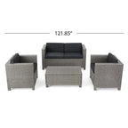 Puerta Outdoor 4-piece Patio Chat Set by Christopher Knight Home