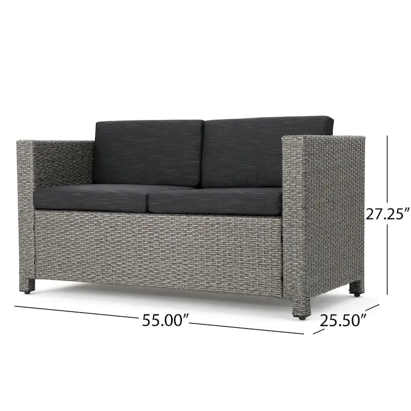 Puerta Outdoor 4-piece Patio Chat Set by Christopher Knight Home