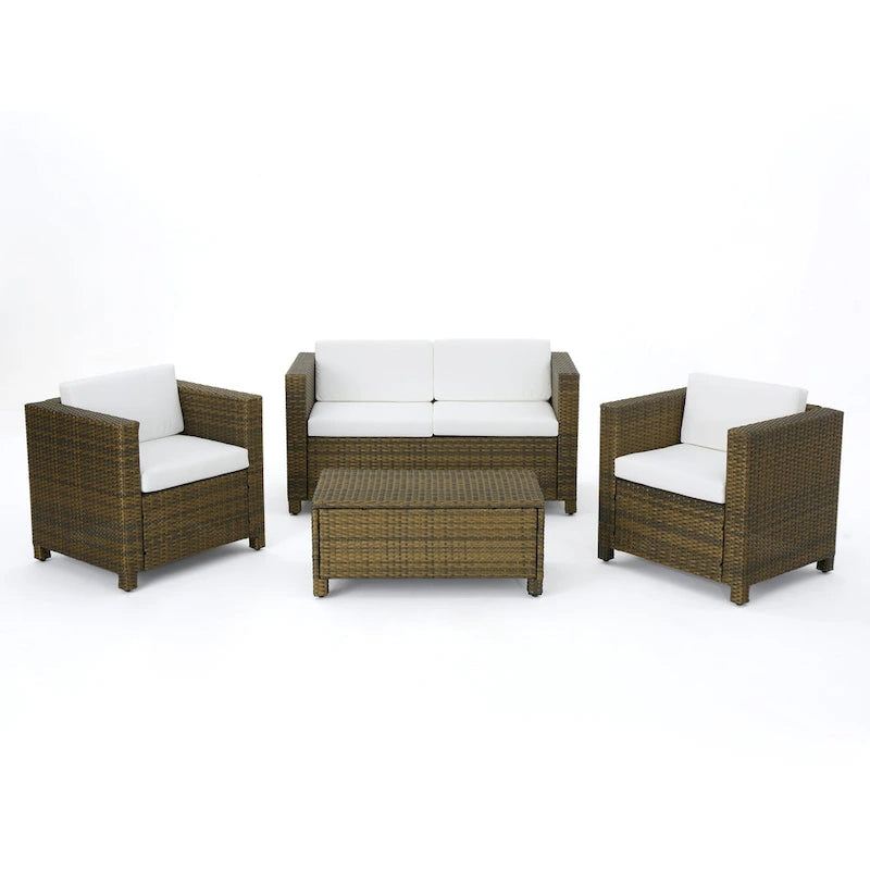 Puerta Outdoor 4-piece Patio Chat Set by Christopher Knight Home