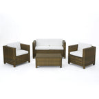 Puerta Outdoor 4-piece Patio Chat Set by Christopher Knight Home