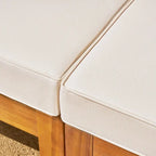 Brava Acacia Wood Outdoor Sectional Sofa by Christopher Knight Home