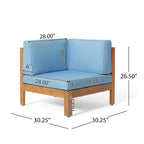 Brava Acacia Wood Outdoor Sectional Sofa by Christopher Knight Home