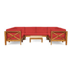 Brava Acacia Wood Outdoor Sectional Sofa by Christopher Knight Home