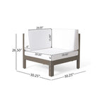 Brava Acacia Wood Outdoor Sectional Sofa by Christopher Knight Home