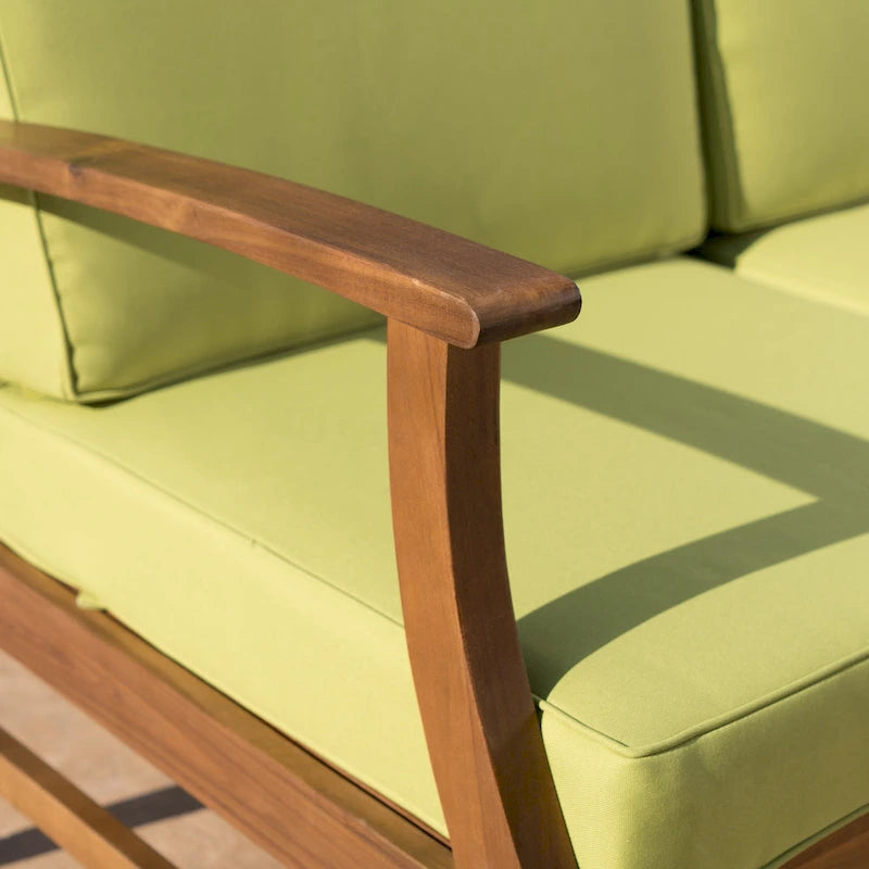 Perla Acacia Wood 7-piece Outdoor Chat Set by Christopher Knight Home
