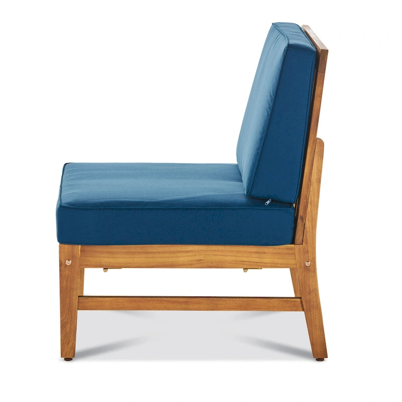 Perla Acacia Wood 7-piece Outdoor Chat Set by Christopher Knight Home