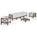 Brava Outdoor Acacia Wood 7-piece Chat Set by Christopher Knight Home