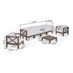 Brava Outdoor Acacia Wood 7-piece Chat Set by Christopher Knight Home
