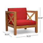 Brava Outdoor Acacia Wood 7-piece Chat Set by Christopher Knight Home