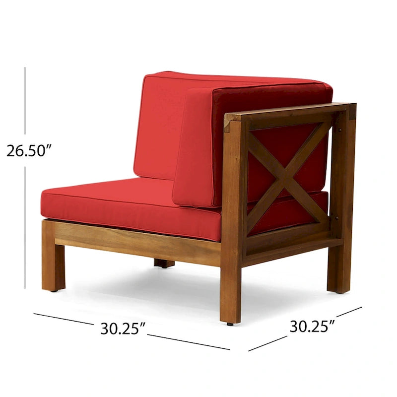 Brava Outdoor Acacia Wood 7-piece Chat Set by Christopher Knight Home