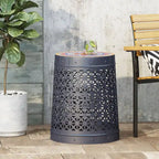 Cranbrook Outdoor Lace Cut Side Table with Tile Top by Christopher Knight Home
