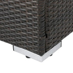 Santa Rosa Wicker Outdoor Ottoman with Cushion by Christopher Knight Home