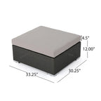 Santa Rosa Wicker Outdoor Ottoman with Cushion by Christopher Knight Home
