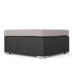 Santa Rosa Wicker Outdoor Ottoman with Cushion by Christopher Knight Home
