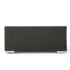 Santa Rosa Wicker Outdoor Ottoman with Cushion by Christopher Knight Home