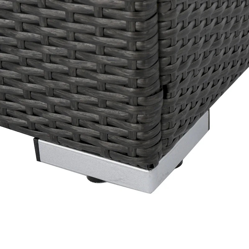 Santa Rosa Wicker Outdoor Ottoman with Cushion by Christopher Knight Home