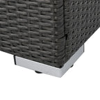 Santa Rosa Wicker Outdoor Ottoman with Cushion by Christopher Knight Home