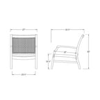 Cambridge Casual Zuma Teak Wicker Outdoor Club Chair