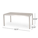 Gaven Tempered Glass/Aluminum 7-piece Outdoor Dining Set by Christopher Knight Home