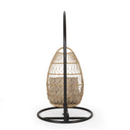 Elmcrest Outdoor Wicker and Rope Hanging Chair with Stand by Christopher Knight Home - 400 lb limit