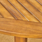 Pines Outdoor 5 Piece Acacia Wood Dining Set with Cushions by Christopher Knight Home