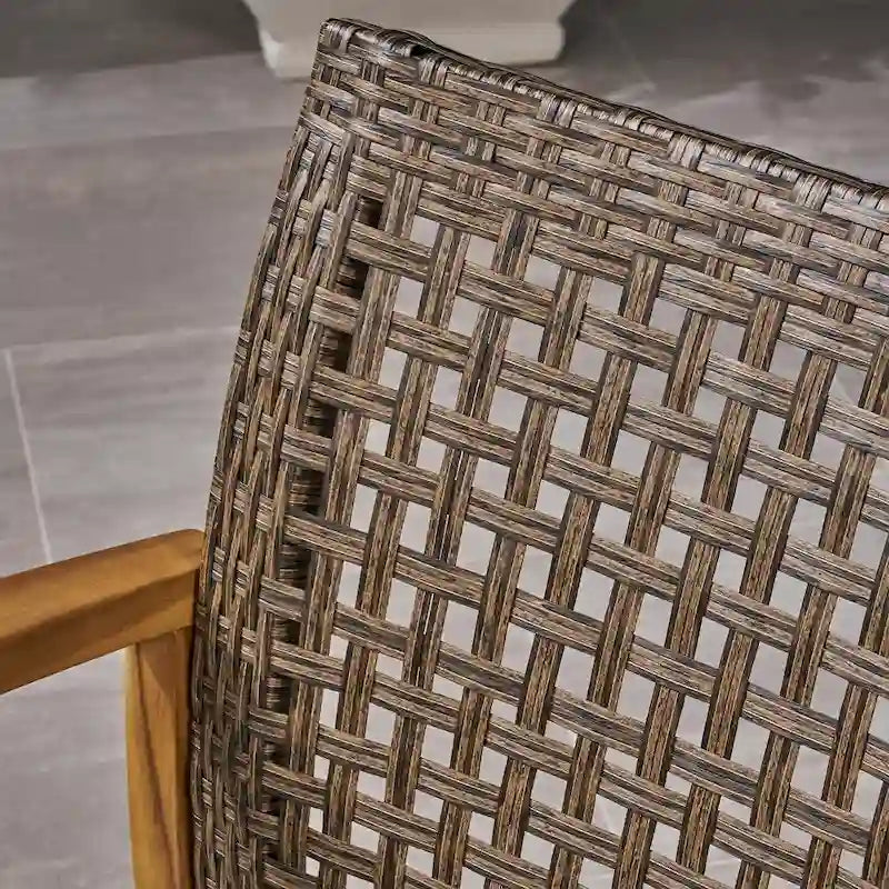 Hampton Outdoor Acacia/ PE Wicker Loveseat and Coffee Table Set by Christopher Knight Home