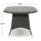 Corsica Outdoor Oval Wicker Dining Table by Christopher Knight Home