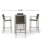 Cape Coral Outdoor 5-piece Aluminum Square Bar Set by Christopher Knight Home