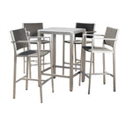 Cape Coral Outdoor 5-piece Aluminum Square Bar Set by Christopher Knight Home