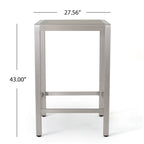 Cape Coral Outdoor 5-piece Aluminum Square Bar Set by Christopher Knight Home