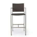 Cape Coral Outdoor 3-piece Bar Set with Glass Table Top by Christopher Knight Home