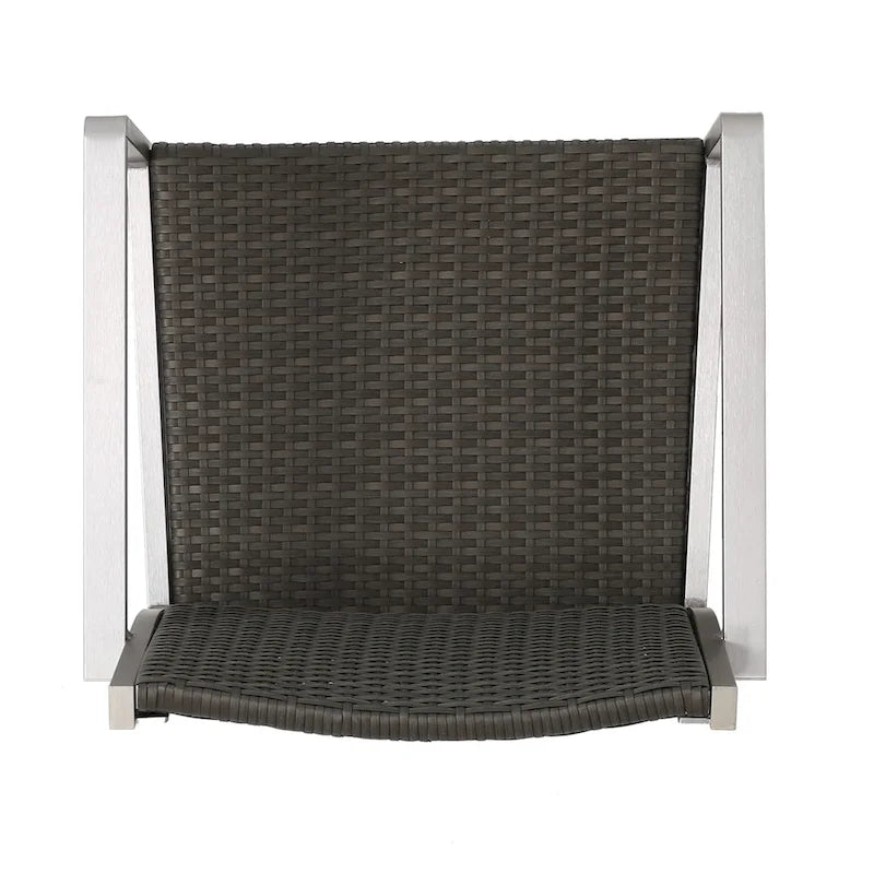 Cape Coral Outdoor 3-piece Bar Set with Glass Table Top by Christopher Knight Home