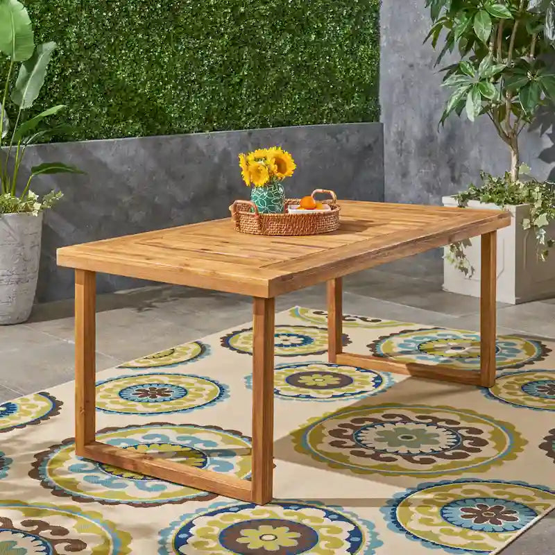 Nestor Outdoor 69 Acacia Wood Dining Table by Christopher Knight Home - 69.00L x 35.50W x 29.50H