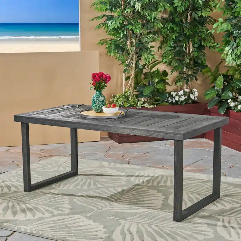 Nestor Outdoor 69 Acacia Wood Dining Table by Christopher Knight Home - 69.00L x 35.50W x 29.50H
