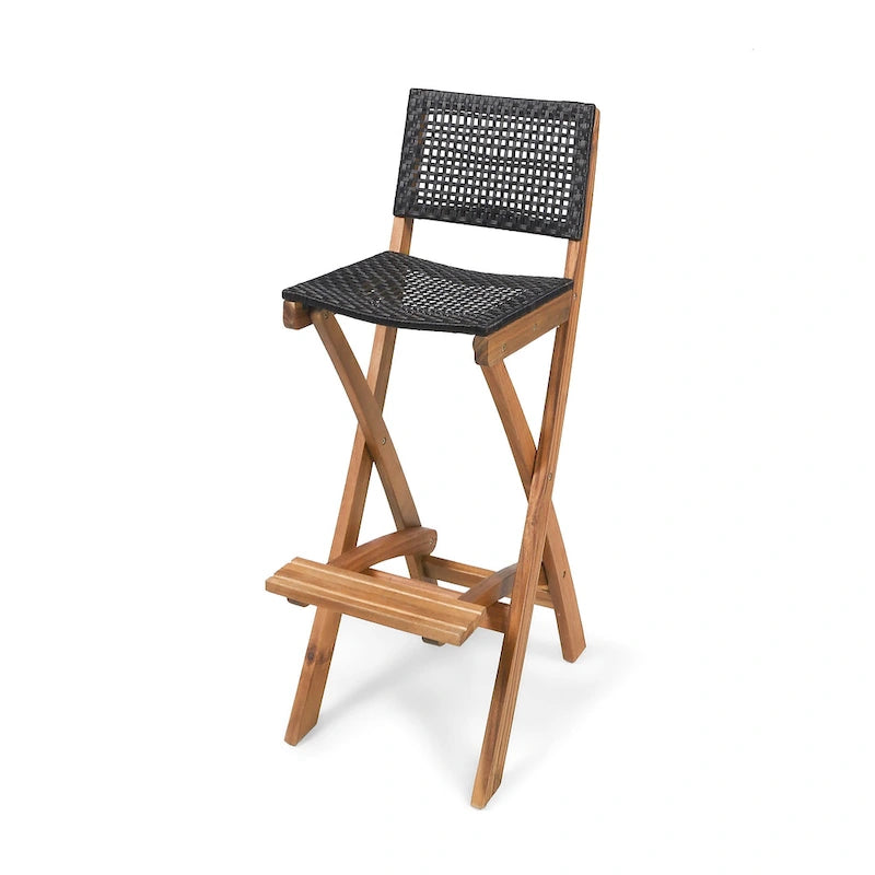 Polaris Wood and Wicker 5-piece Outdoor Bar Height Dining Set by Christopher Knight Home