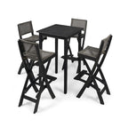 Polaris Wood and Wicker 5-piece Outdoor Bar Height Dining Set by Christopher Knight Home