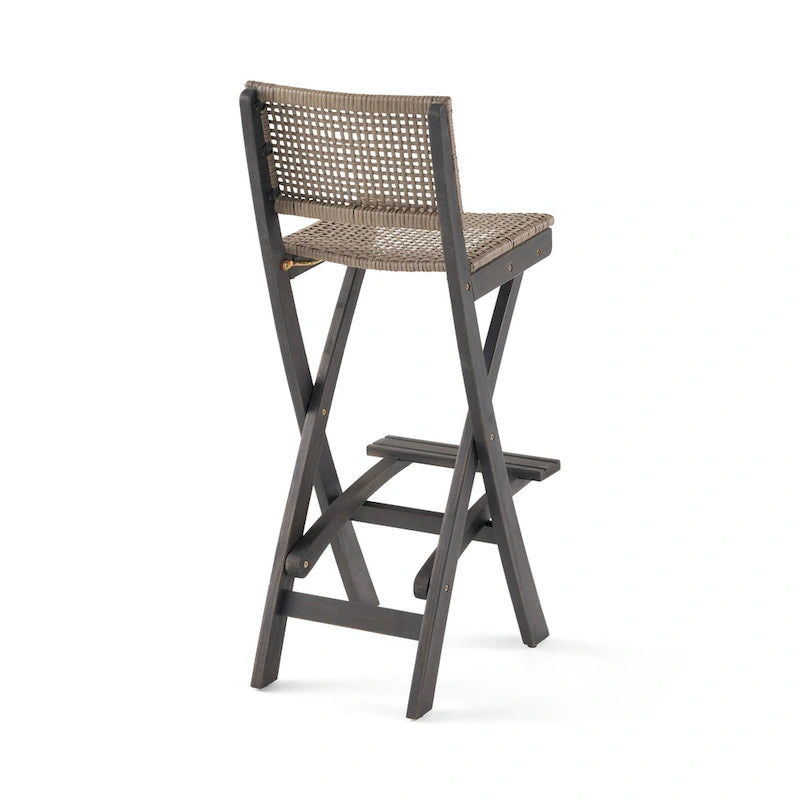 Polaris Wood and Wicker 5-piece Outdoor Bar Height Dining Set by Christopher Knight Home