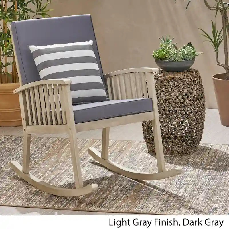 Christopher Knight Home Casa Outdoor Acacia Wood Rocking Chair