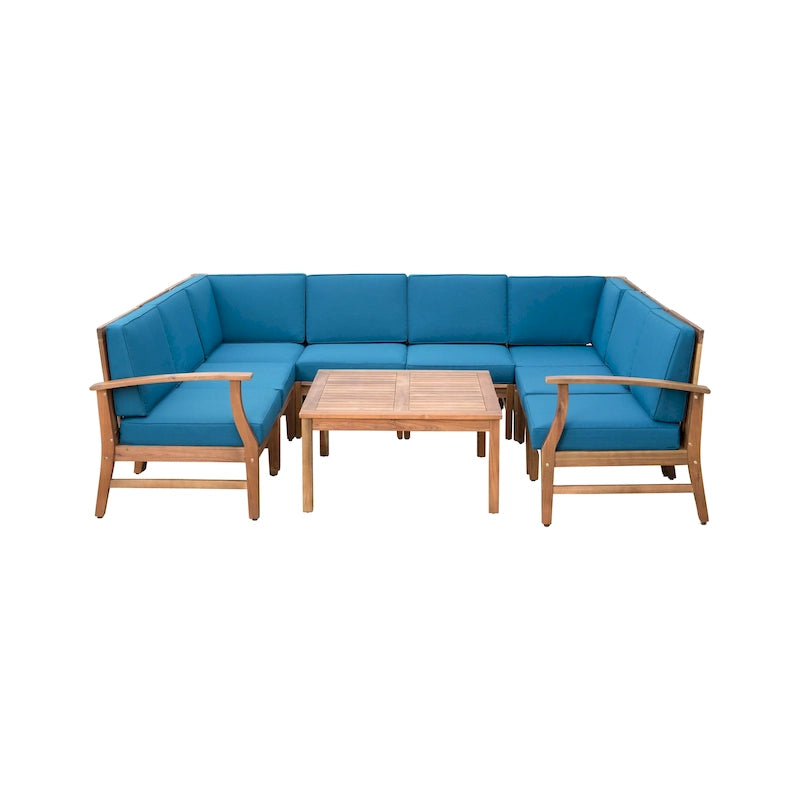 Perla Outdoor 9-piece Sectional Sofa Set by Christopher Knight Home