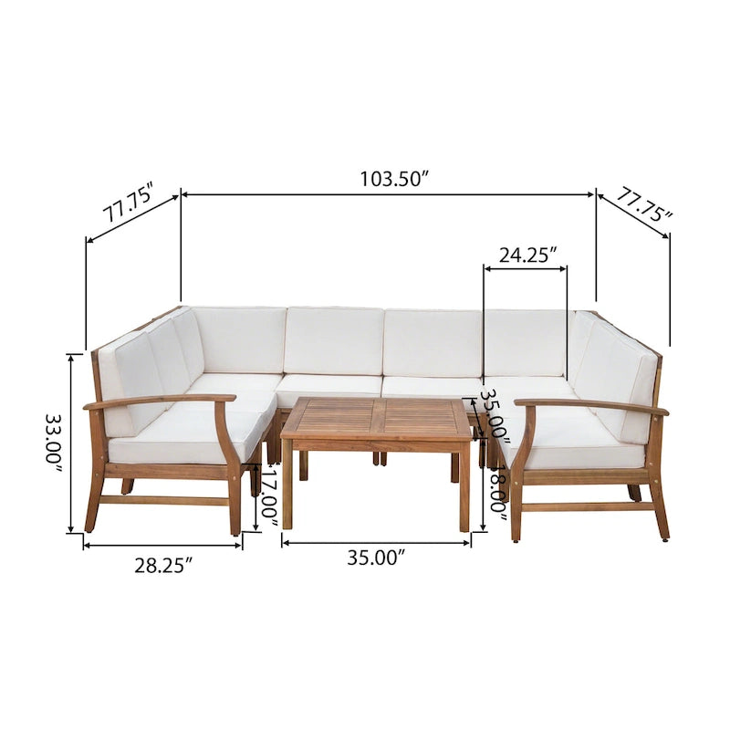Perla Outdoor 9-piece Sectional Sofa Set by Christopher Knight Home