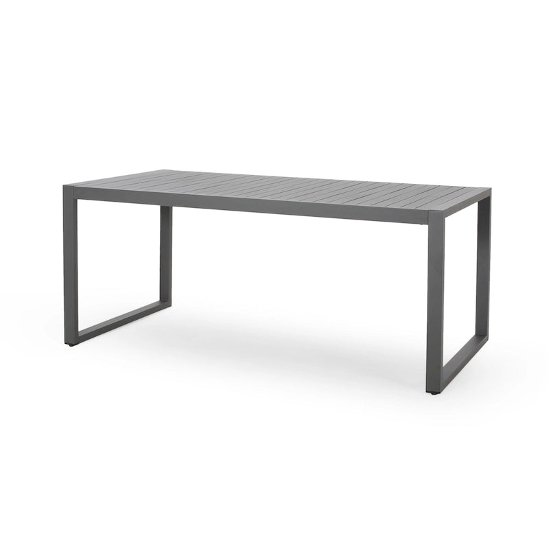 Navan Modern Aluminum Outdoor Dining Table by Christopher Knight Home - 70.00 L x 35.00 W x 30.00 H