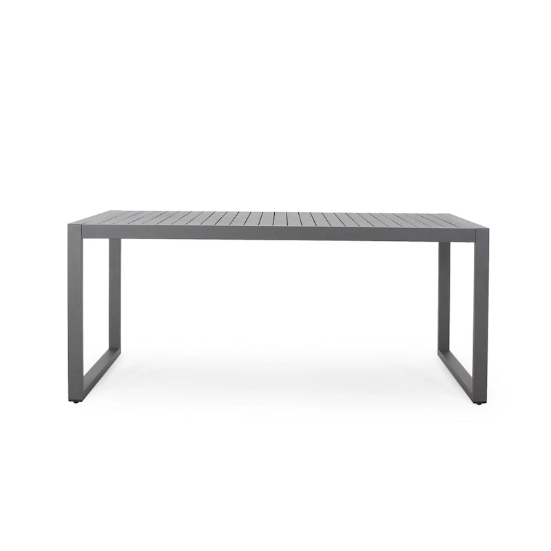 Navan Modern Aluminum Outdoor Dining Table by Christopher Knight Home - 70.00 L x 35.00 W x 30.00 H