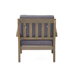 Peyton Outdoor Cushioned Wood Club Chairs (Set of 2) by Christopher Knight Home