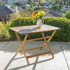 Positano Outdoor Acacia Wood Folding Dining Table by Christopher Knight Home - 43.50L x 27.50W x 29.75H