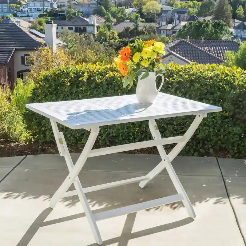 Positano Outdoor Acacia Wood Folding Dining Table by Christopher Knight Home - 43.50L x 27.50W x 29.75H